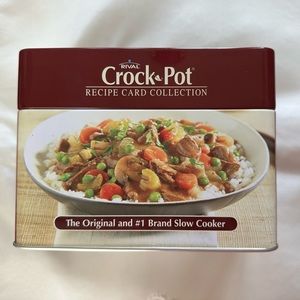 NEW Rival Crock Pot Recipe Card Collection Slow Cooker Tin, photo & blank cards